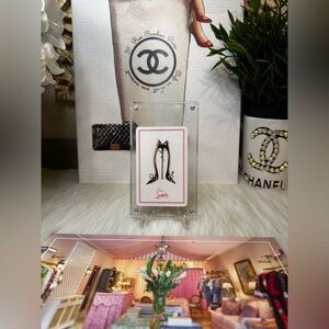 Christian Louboutin 4 of ♣️ collectible playing card in protective case 👠